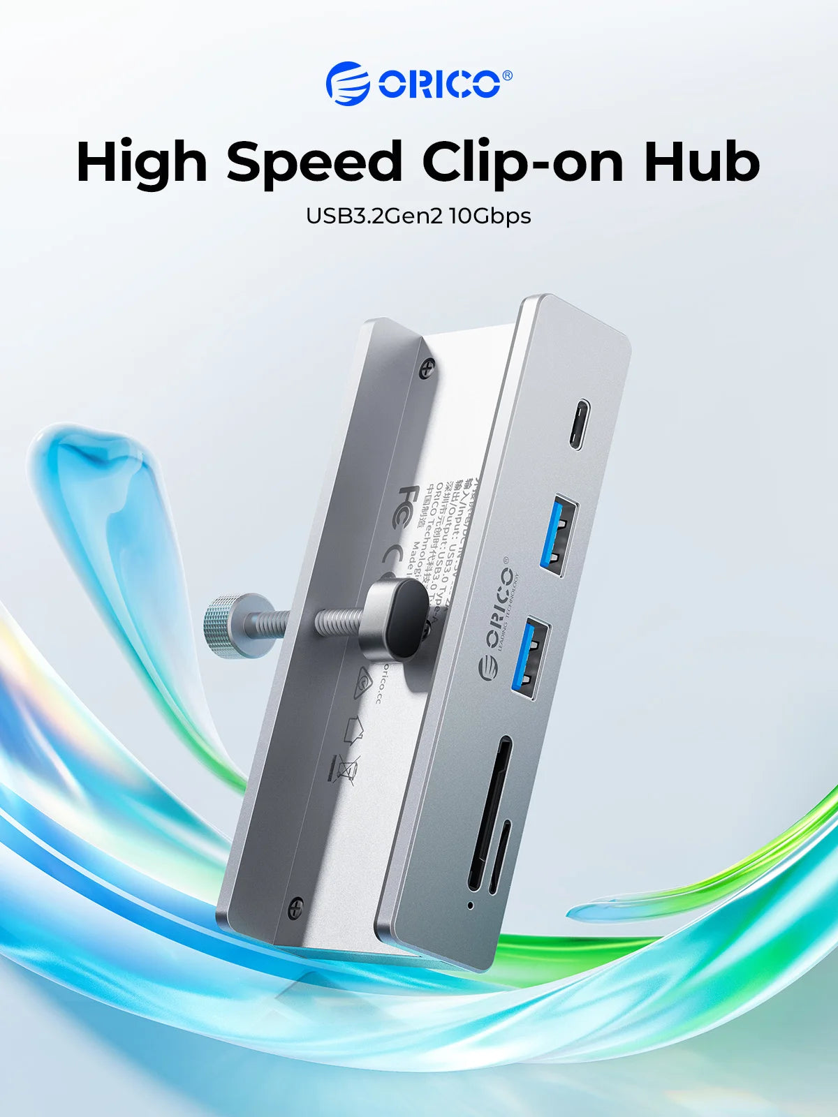 ORICO 6-in-1 USB 3.2 Hub 10Gbps High-Speed Data Transfer & SD/TF Reader