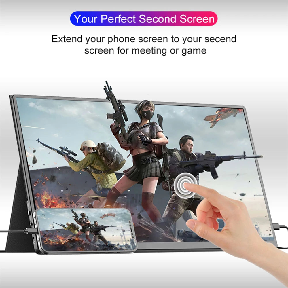 14" Portable Touchscreen Monitor 1200P IPS USB-C External Display - 7