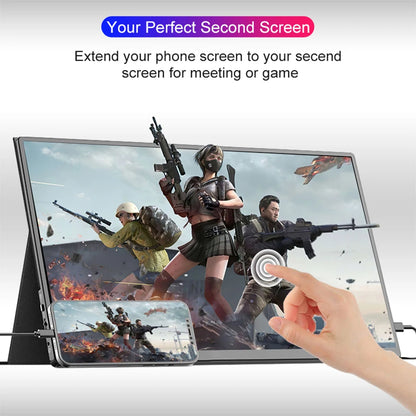 14" Portable Touchscreen Monitor 1200P IPS USB-C External Display