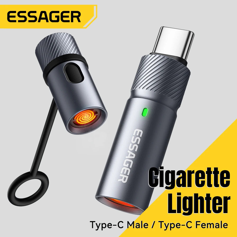 Portable Type-C Flameless Tungsten Electric Lighter – Compact & Safe - 1
