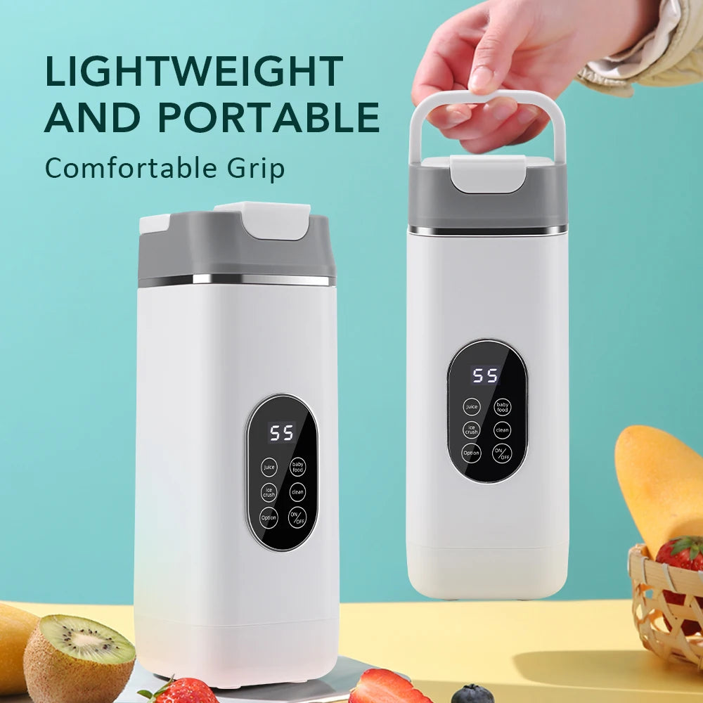 Portable Electric Juicer Cup with 12 Blades & Smart Digital Display - 9