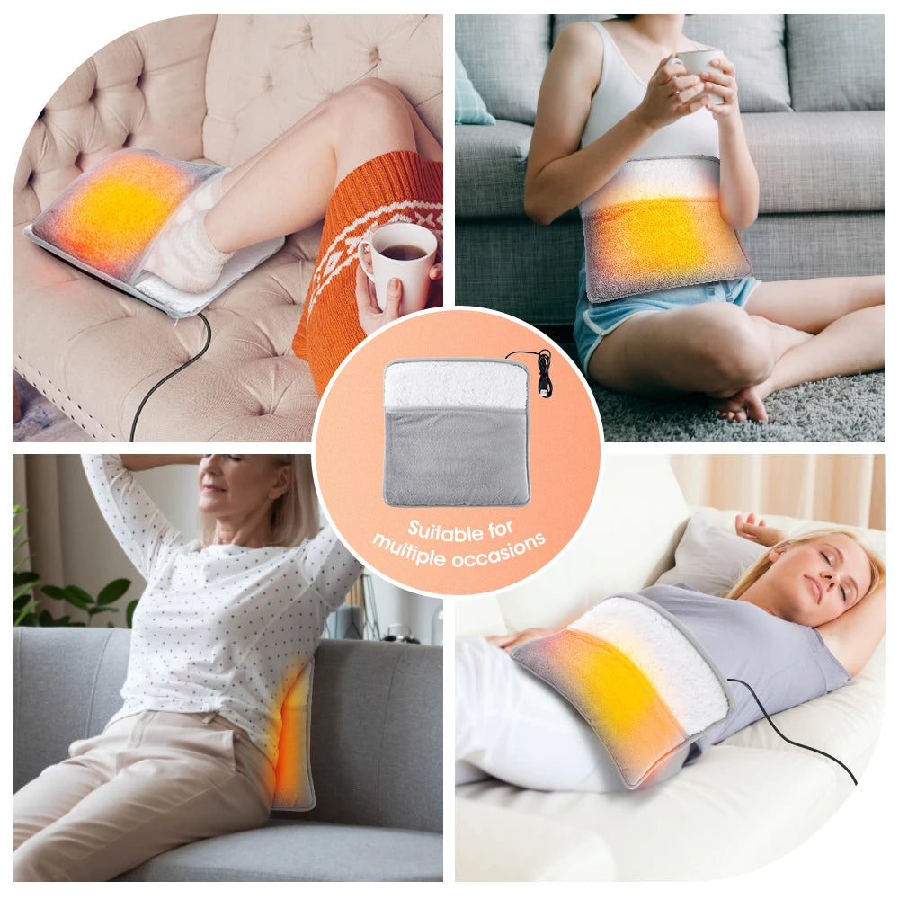 Electric Heated Foot Warmer - Adjustable Temperature & Timer Desk Heating Pad - 24