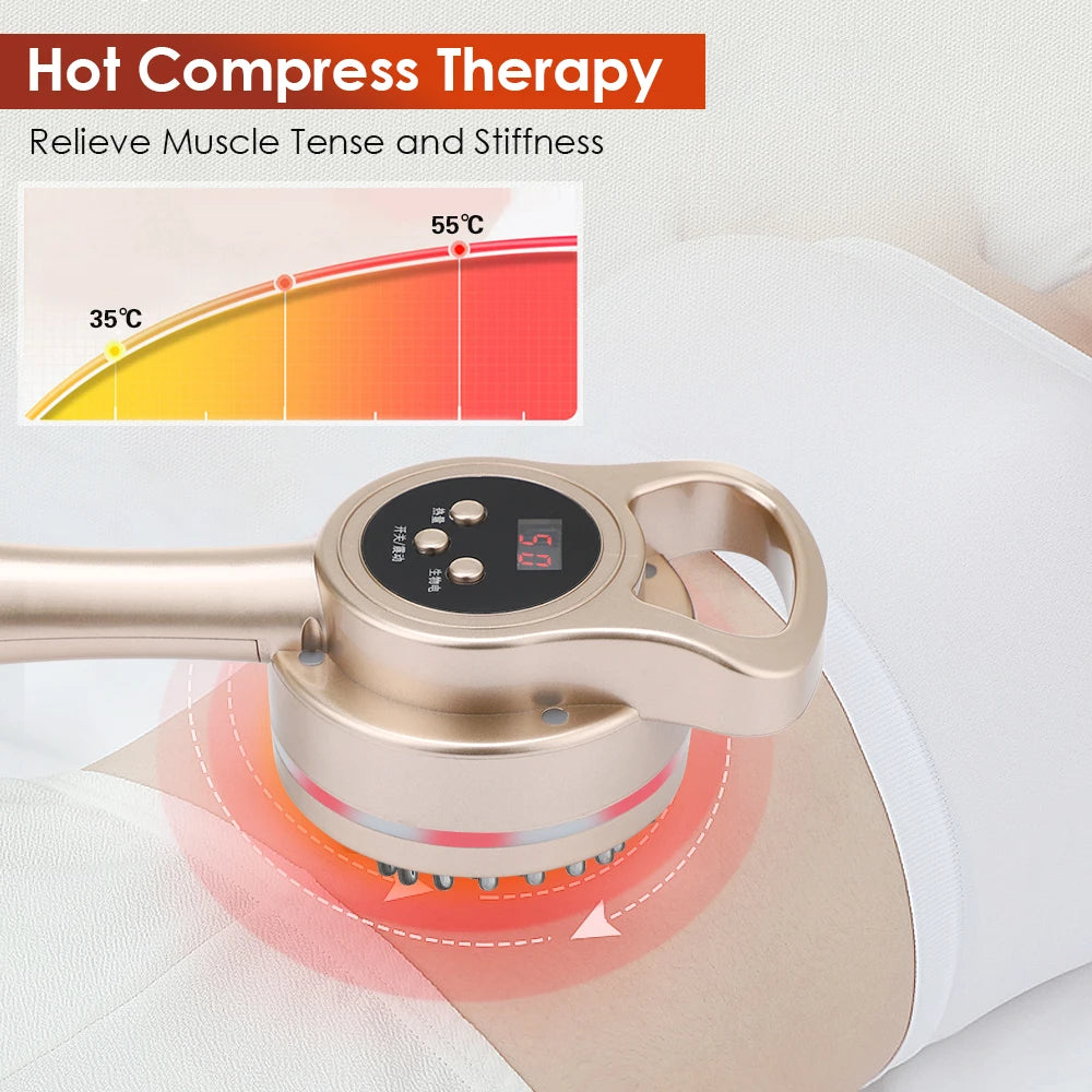 Electric Microcurrent Meridian Brush – Heated Lymphatic & Body Sculpting Massager - 11