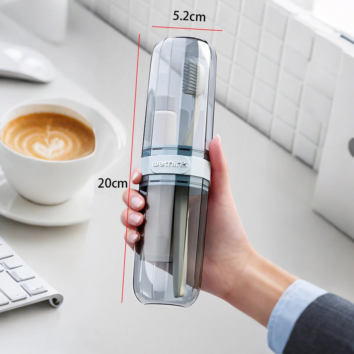 Portable Travel Toothbrush & Toothpaste Holder Case - Eco-Friendly Storage