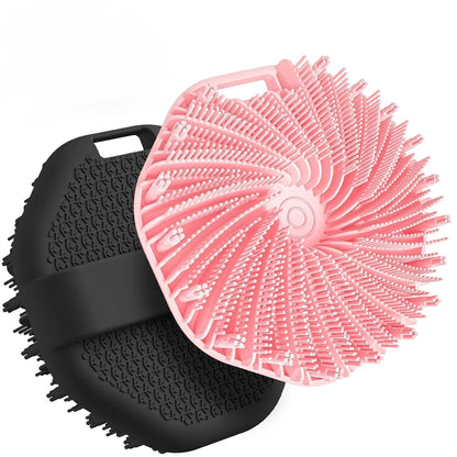 Silicone Body Scrubber & Exfoliating Shower Brush with Non-Slip Grip