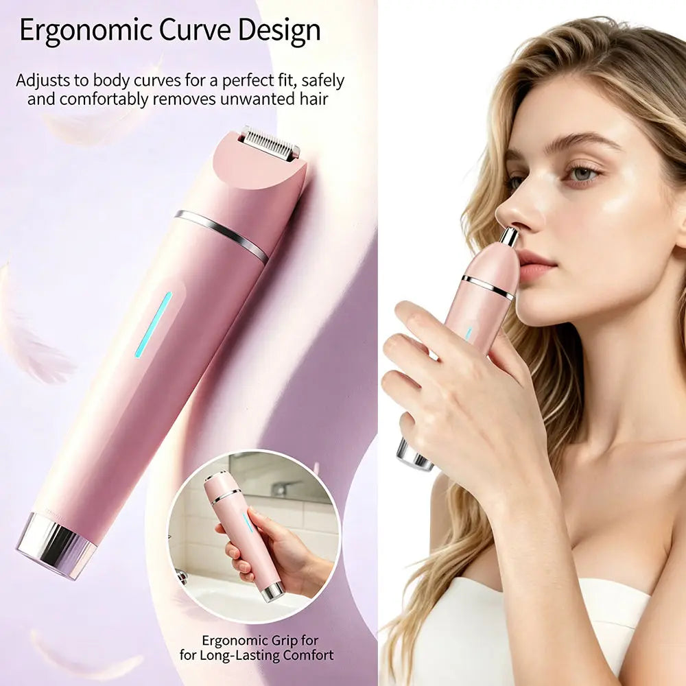 3-in-1 Waterproof Electric Lady Shaver & Painless Hair Removal Trimmer - 6