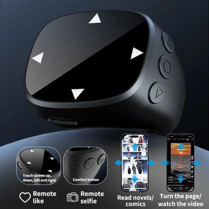 Smart Bluetooth Fingertip Ring Remote Control - TikTok Scroller & Camera Shutter