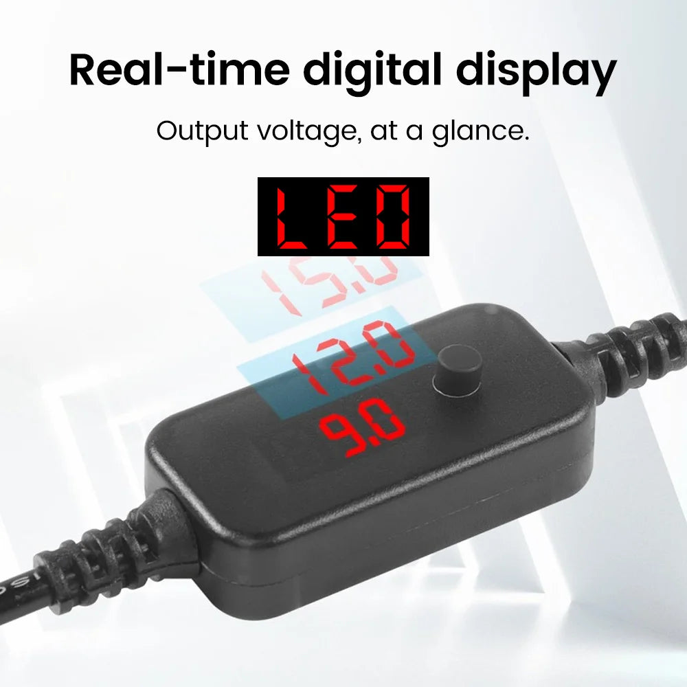 USB-C to DC PD Power Boost Cable for WiFi Routers & Laptops 5V-20V