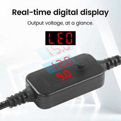 USB-C to DC PD Power Boost Cable for WiFi Routers & Laptops 5V-20V