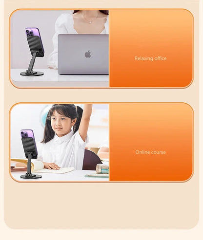 Foldable 360° Rotating Desktop Phone Stand - Universal Adjustable Holder