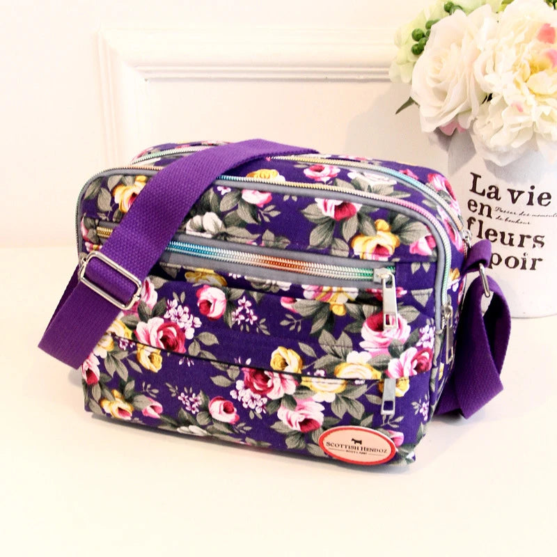 Luxury Vintage Floral Canvas Tote