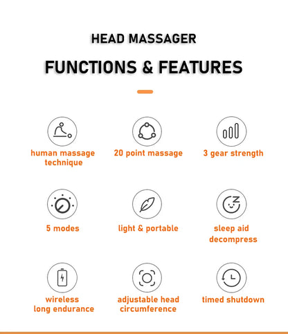 Electric Scalp Massager with Red Light & Vibration Therapy