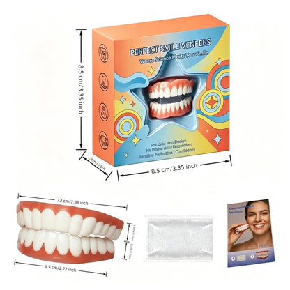 Comfort Silicone Dental Veneers - Natural Fit Simulation Teeth for Smile Restoration