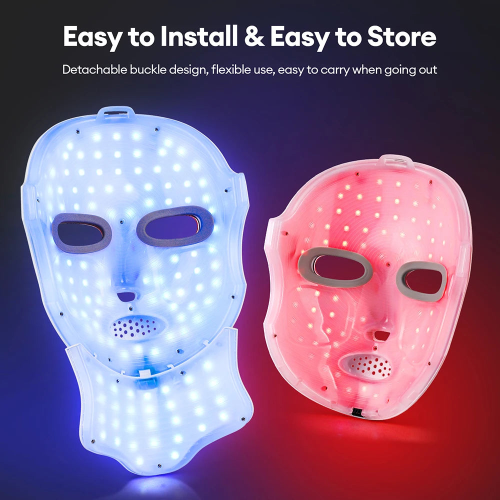 7 Color LED Face & Neck Mask - Anti-Aging Light Therapy