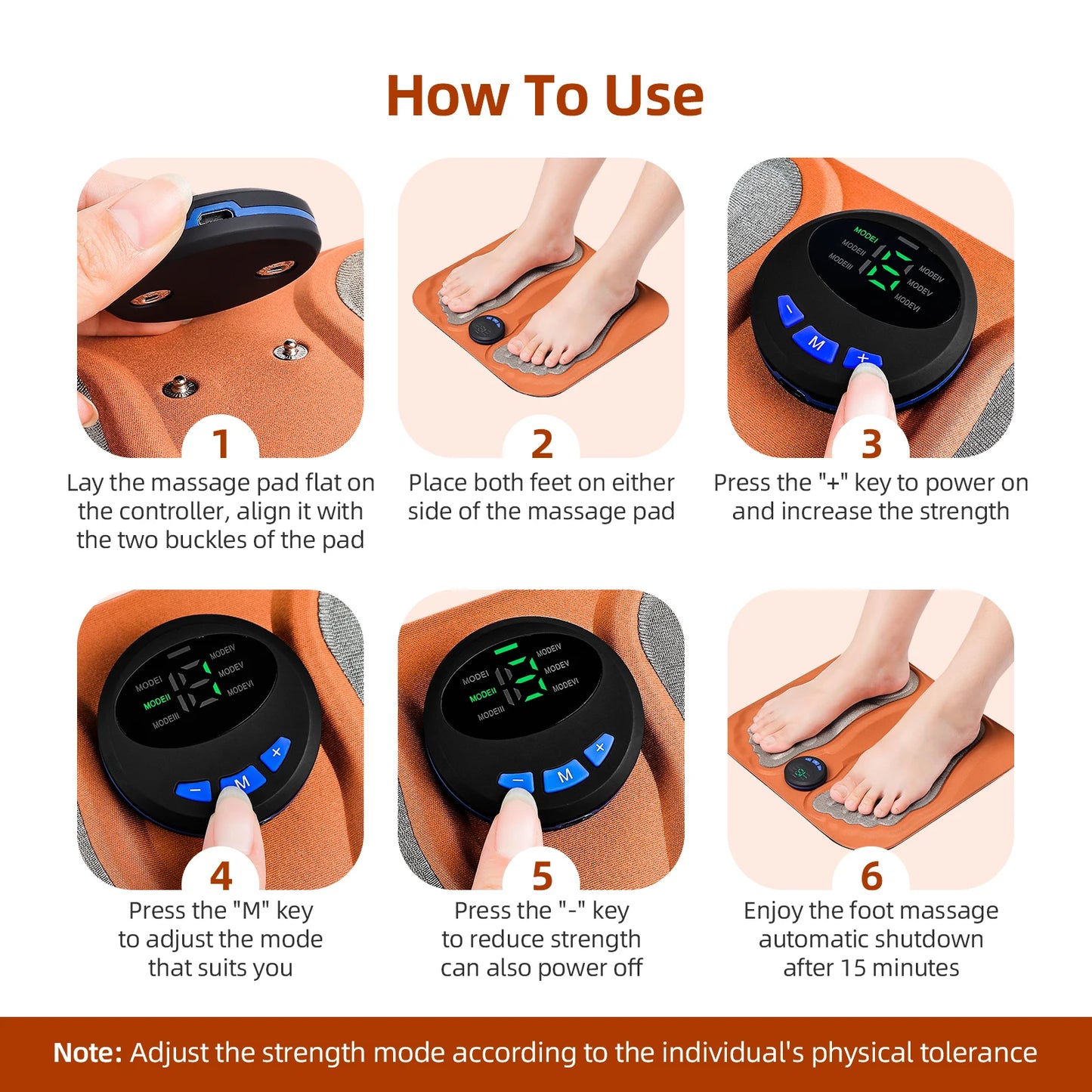 Smart EMS Electric Foot Massager Pad for Circulation & Muscle Relief