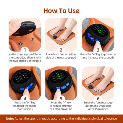 Smart EMS Electric Foot Massager Pad for Circulation & Muscle Relief
