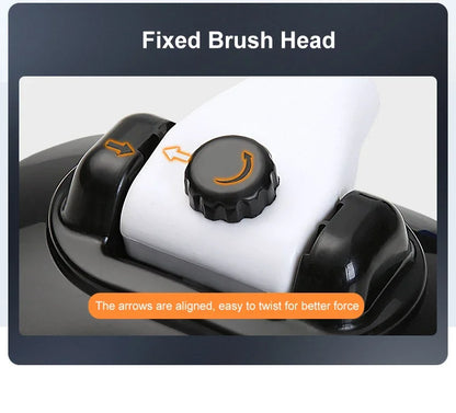 Telescopic Car Wash Mop with 15° Curved Handle & Microfiber Brush