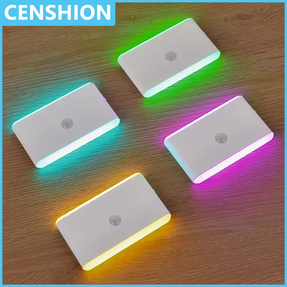 Rechargeable Motion Sensor LED Wall Sconce - Dimmable Color-Changing Night Light - 1