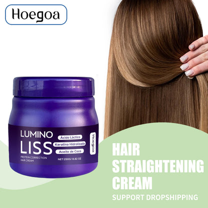 Protein Correction Hair Straightening Cream - Keratin Smoothing & Repair Mask