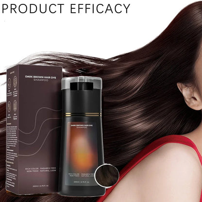 Natural Hair Dye Shampoo for Gray Hair - 10-Minute Color & Repair (200ml)