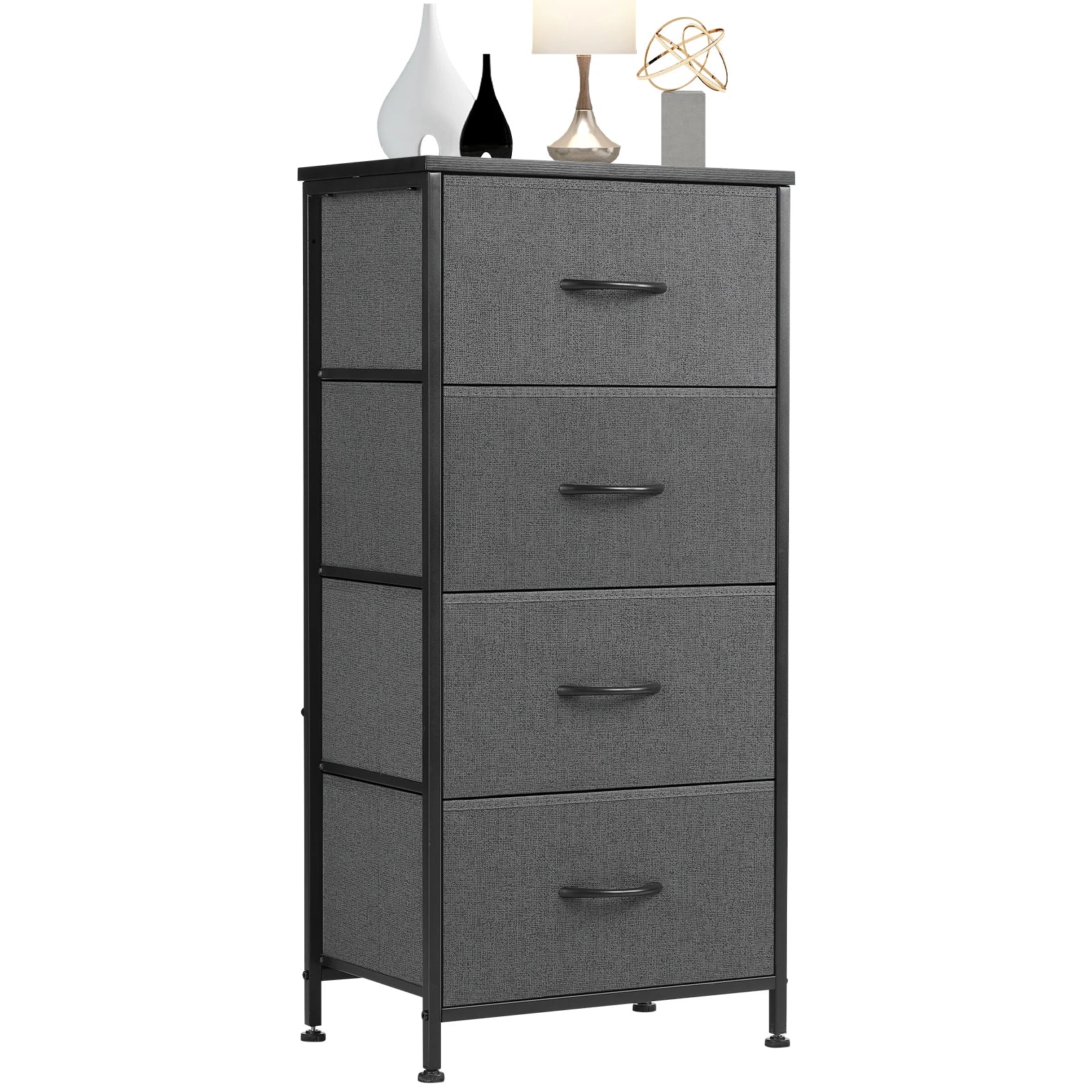 4-Drawer Bedroom Dresser & Nightstand with Sturdy Metal Frame - 19