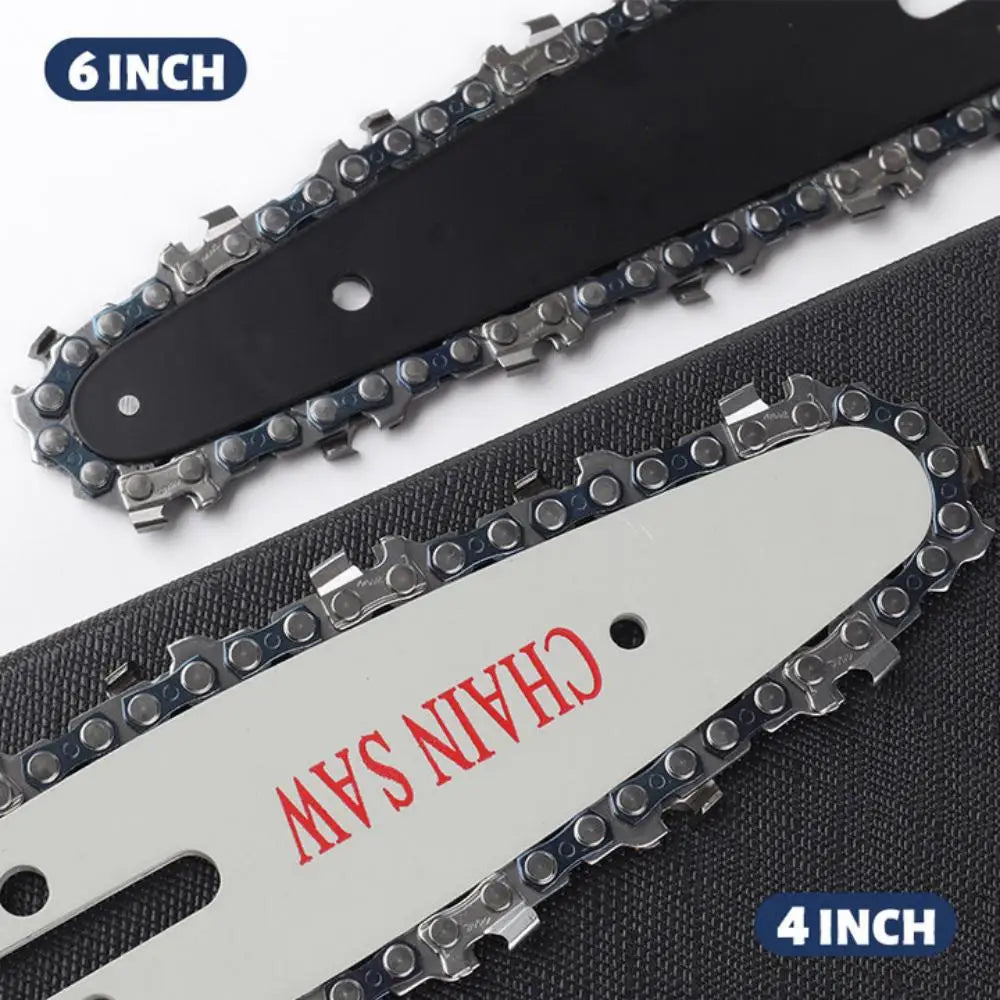 4 & 6 Inch Replacement Chainsaw Chain and Guide Bar for Mini Cordless Pruning Saws