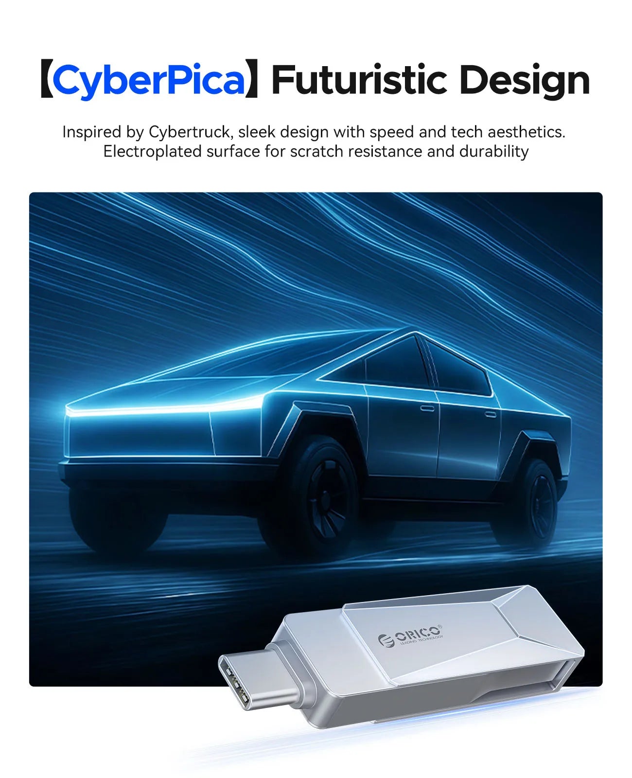 256GB Dual USB-C & USB-A 3.2 Flash Drive - High-Speed Metal Thumb Drive - 8
