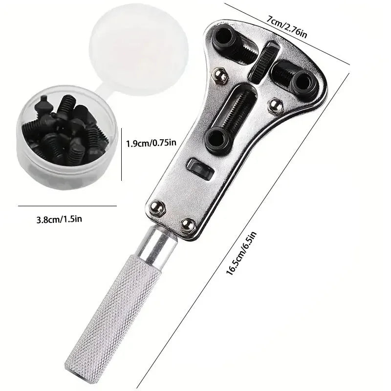 Adjustable 3-Claw Watch Case Opener - Professional Back Remover Repair Tool