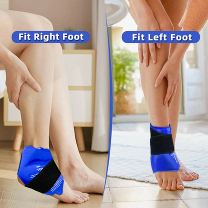 Ankle Ice Pack Wrap for Sports Injuries - Hot & Cold Therapy Support