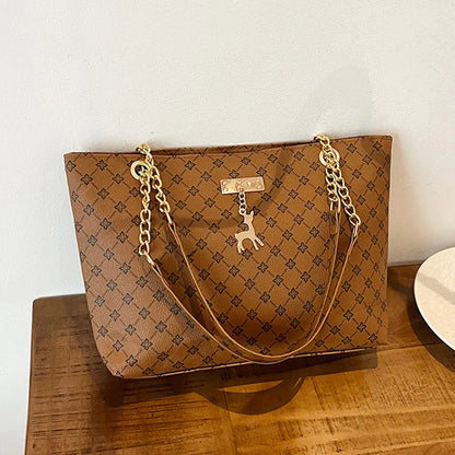 Luxury Vintage PU Tote Bag