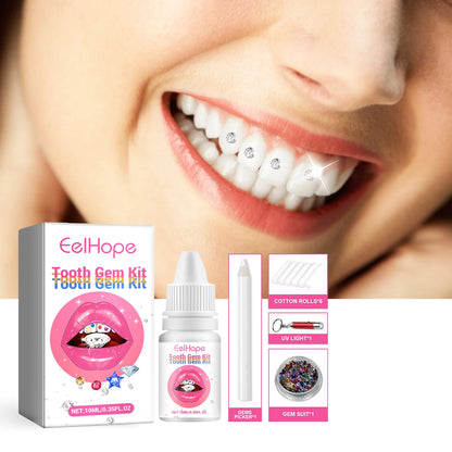 Professional DIY Tooth Gem Kit with UV Light for Sparkling Dental Jewelry