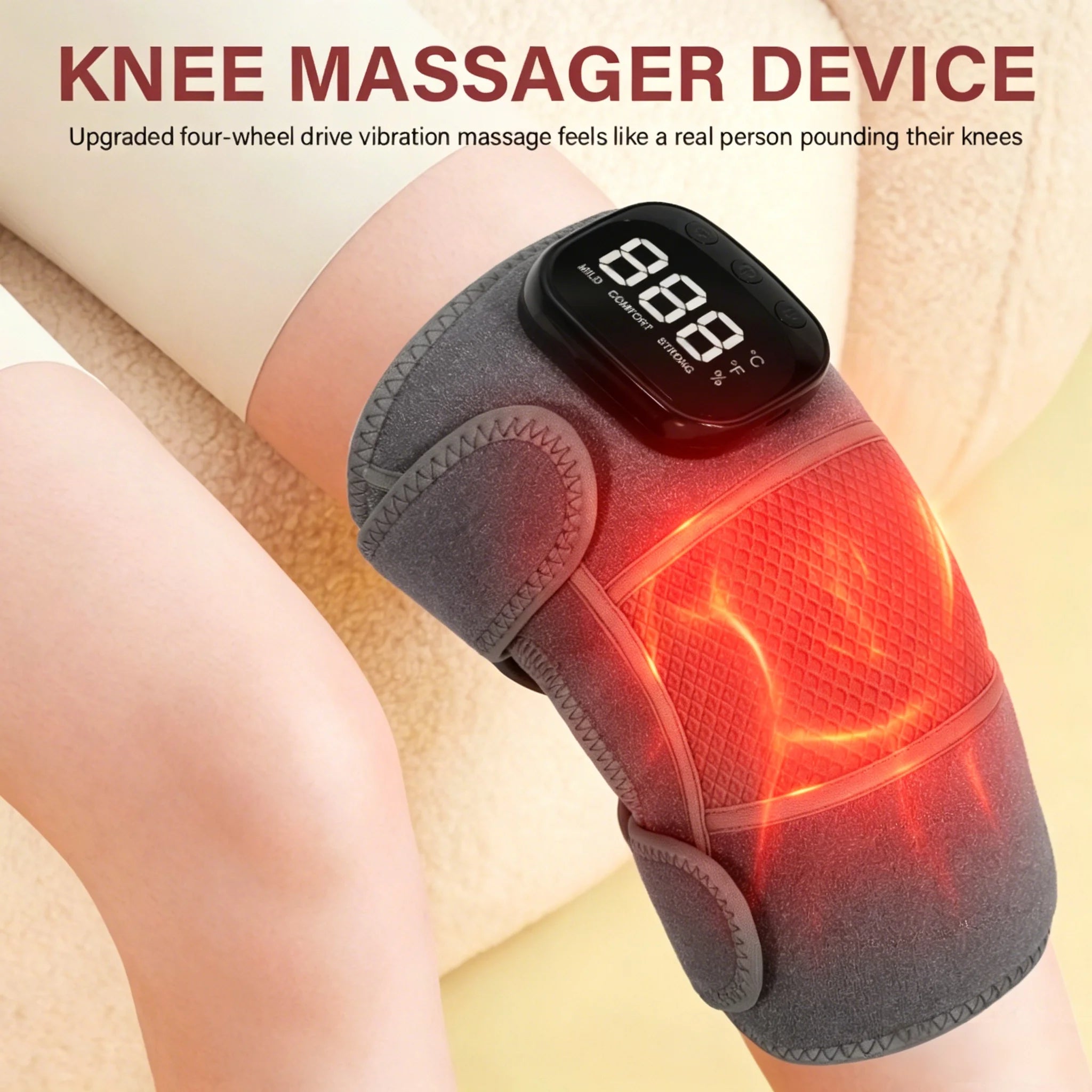 3-in-1 Cordless Joint Massager with Heat and Vibration for Knee, Shoulder, and Elbow - 7