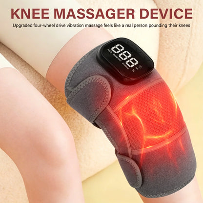 3-in-1 Cordless Joint Massager with Heat and Vibration for Knee, Shoulder, and Elbow