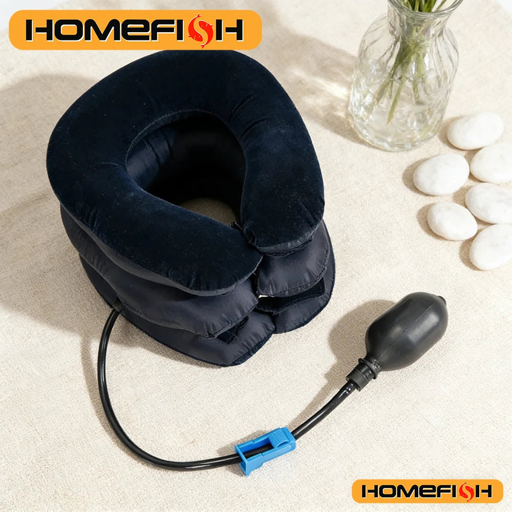 Inflatable Cervical Neck Traction Collar & Pain Relief Stretcher - 5