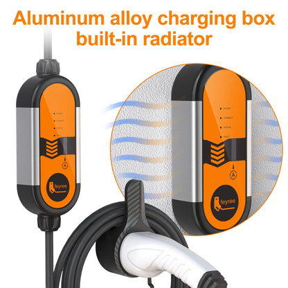 Portable 3.5KW Level 2 EV Charger - Type 2 Adjustable Charging Cable (5m)