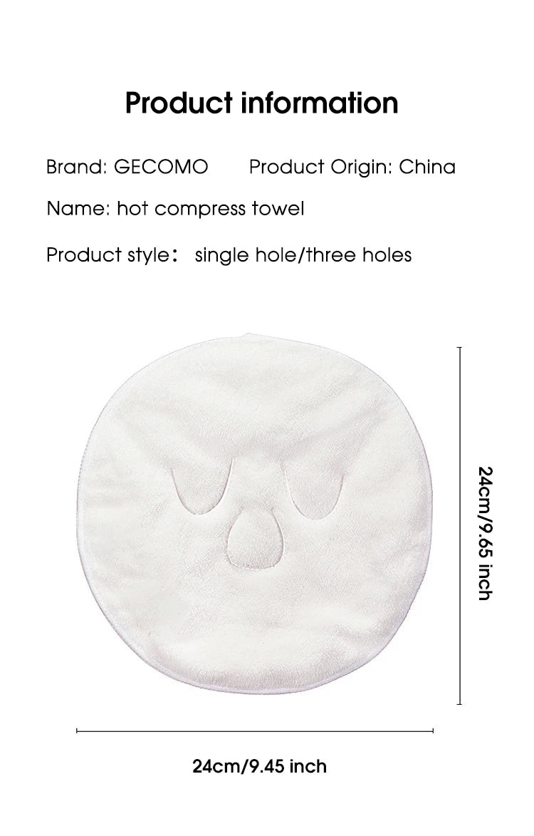 Reusable Hot & Cold Compress Face Towel – Steam Heating Spa Facial Mask - 15