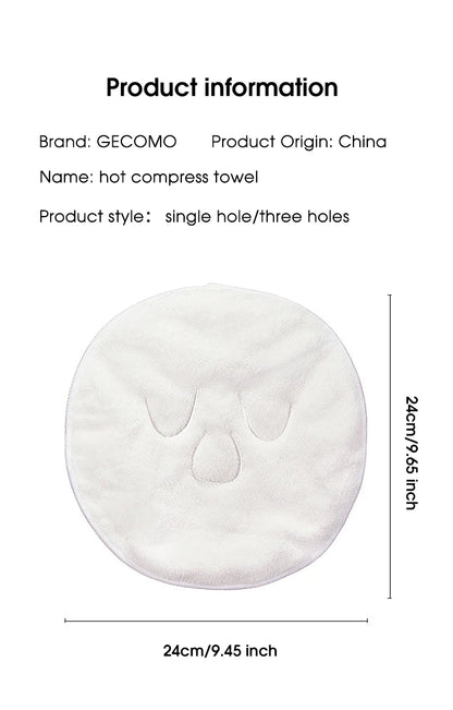 Reusable Hot & Cold Compress Face Towel – Steam Heating Spa Facial Mask