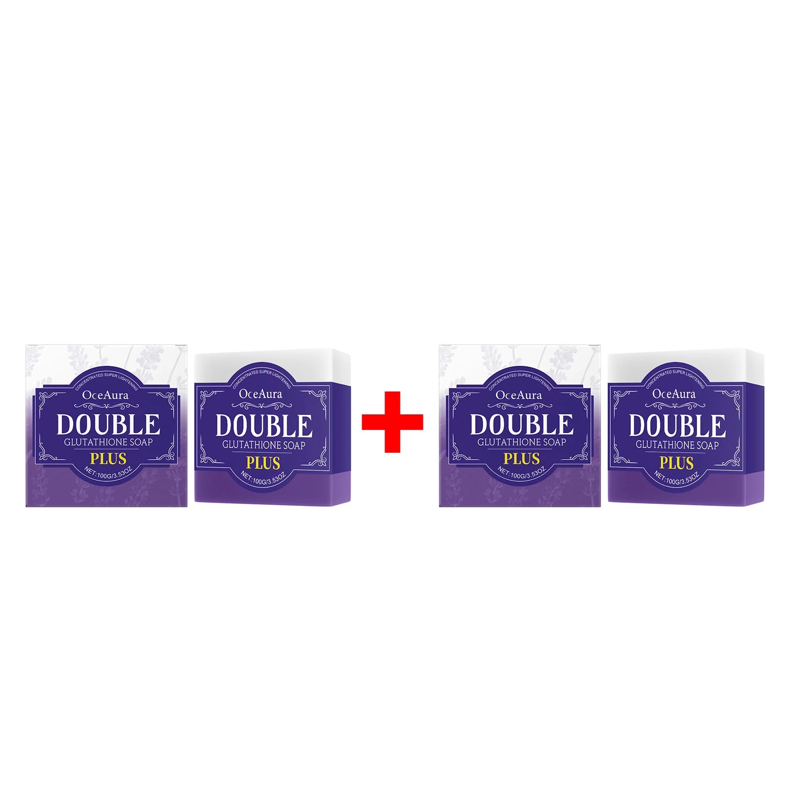 Lavender Double Glutathione Whitening Soap Bar for Deep Cleansing & Skin Brightening - 13