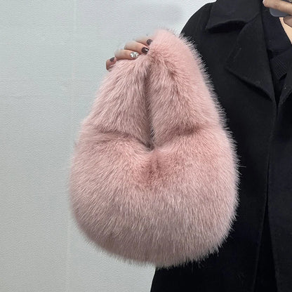Luxury Soft Plush Bucket Bag
