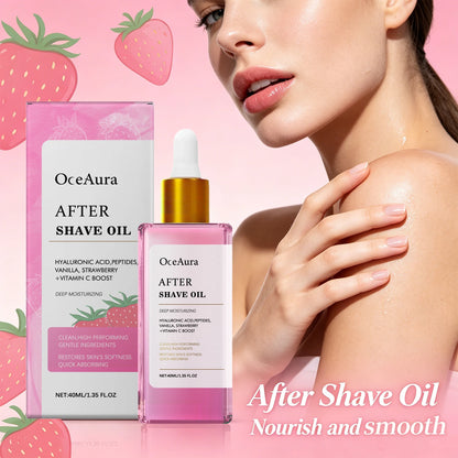 Strawberry Scented After Shave & Hair Removal Soothing Oil for Skin Hydration