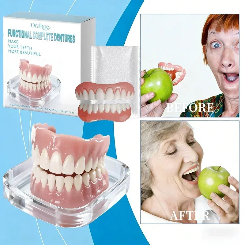 Instant Smile Cosmetic Dentures - Natural Looking Upper & Lower Teeth Veneers - 3