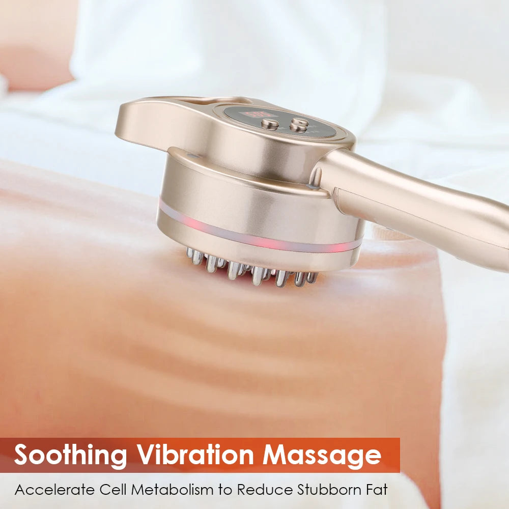 Electric Microcurrent Meridian Brush – Heated Lymphatic & Body Sculpting Massager