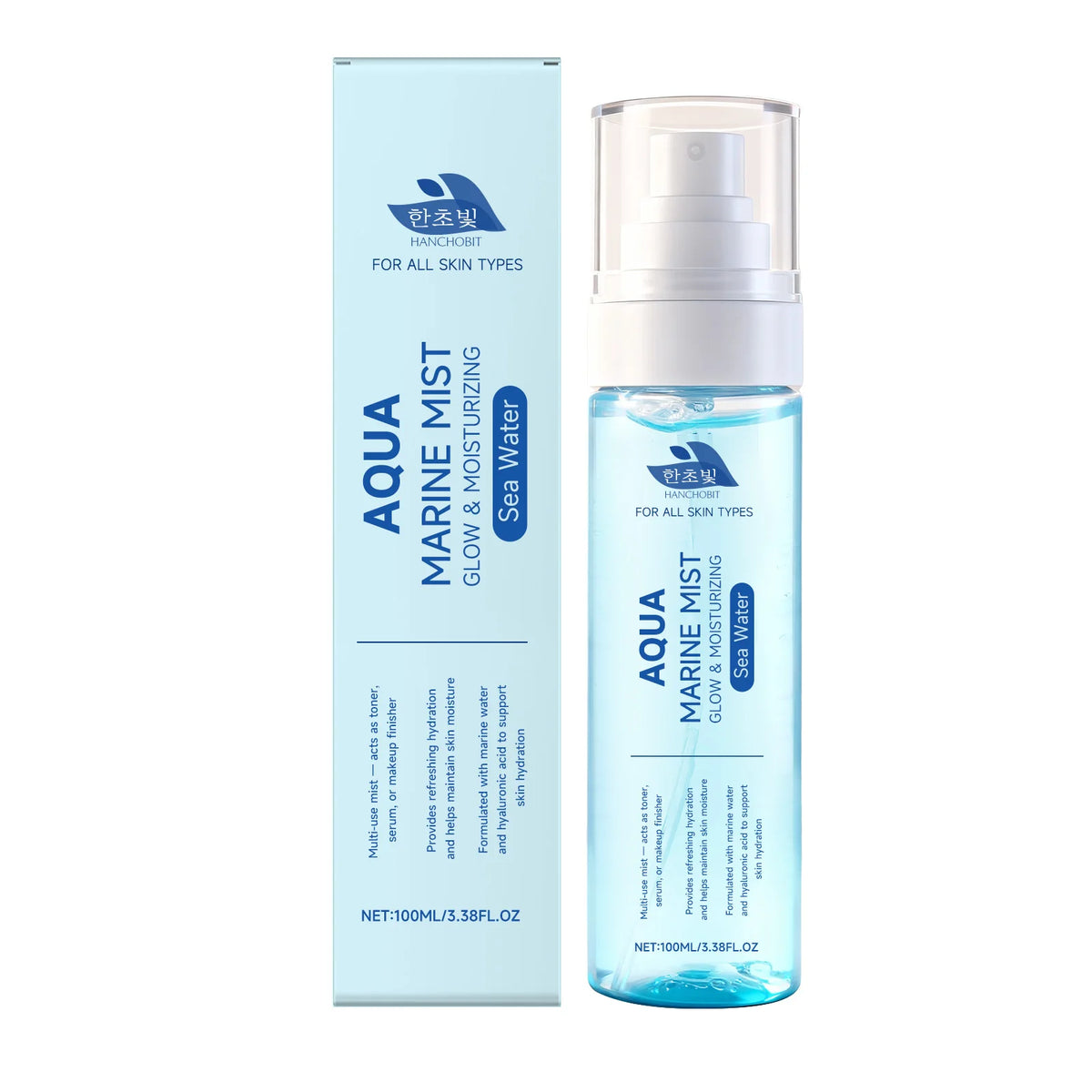 Marine Glow Hydrating Face Mist with Hyaluronic Acid for Dry Skin