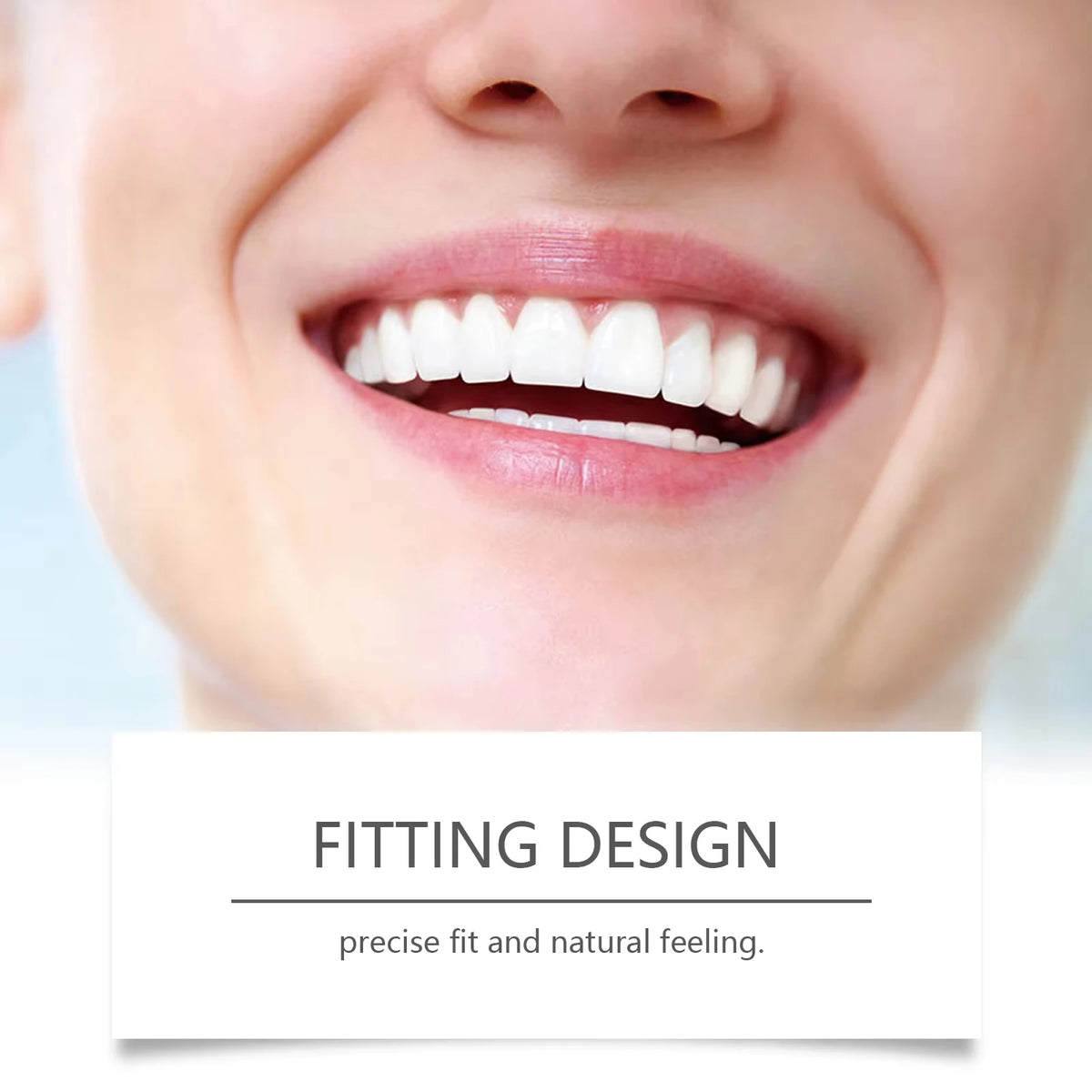 Natural Silicone Cosmetic Teeth Covers - Full Upper & Lower Denture Set