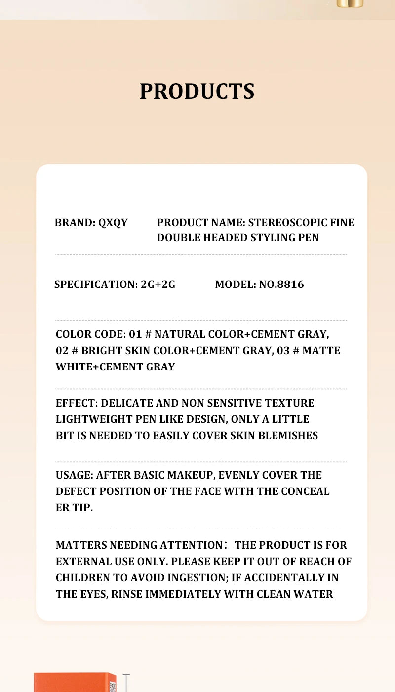 Double-Ended Contour & Highlighter Stick - Creamy Sculpting Makeup Pen - 15