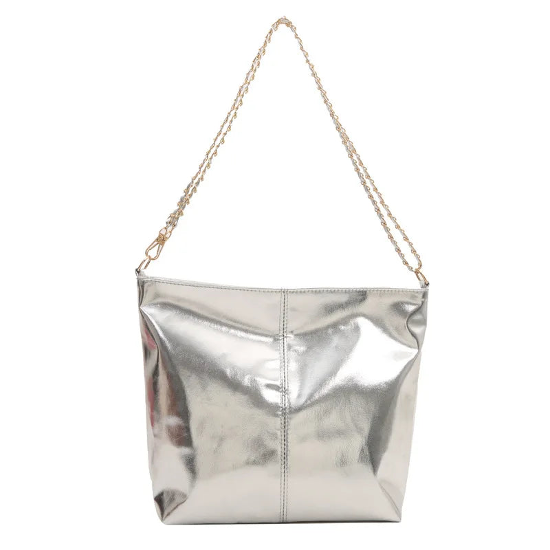 Luxury Glossy Shoulder Tote