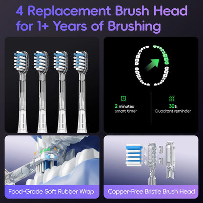 Portable Oral Irrigator & Electric Toothbrush Set for Deep Teeth Cleaning