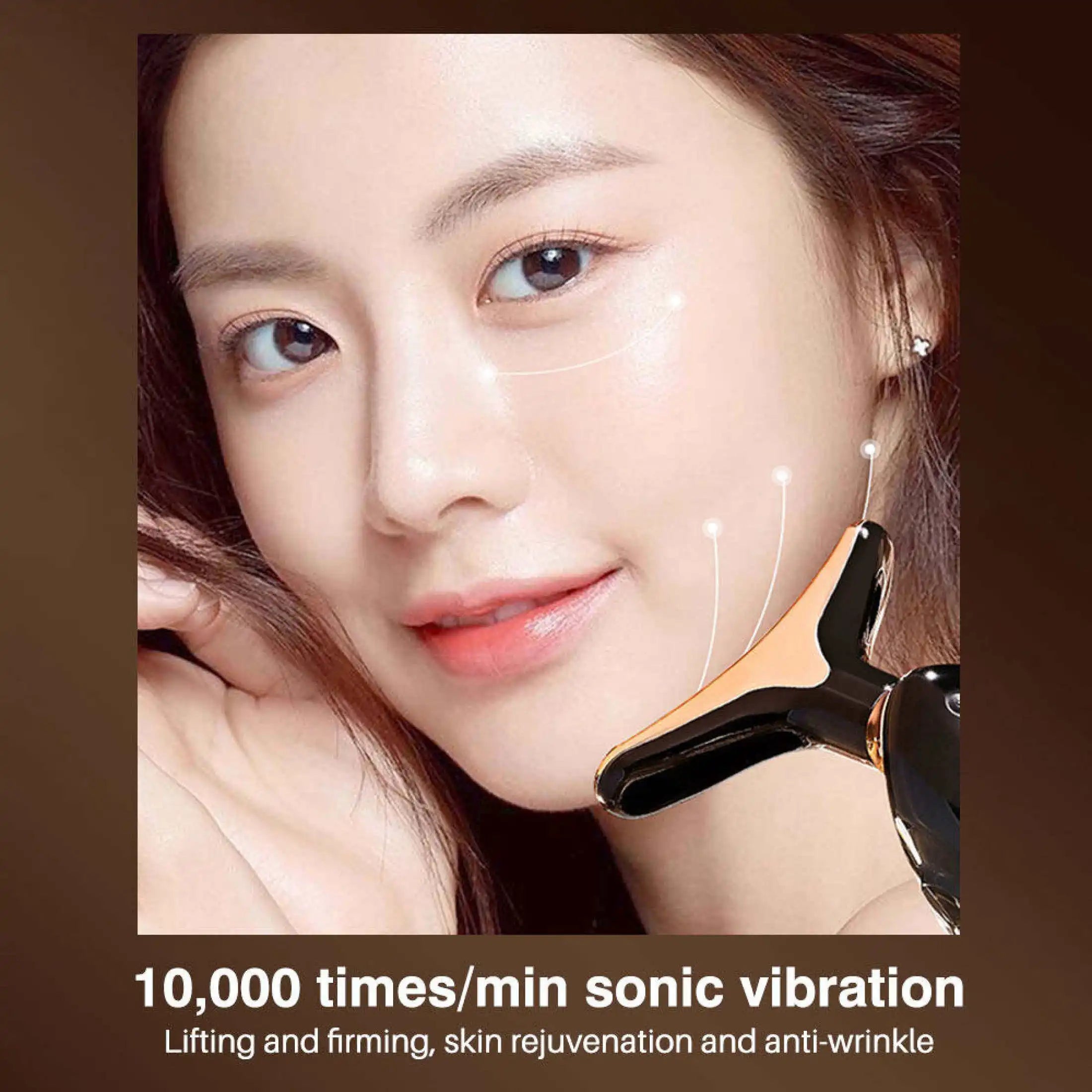 Microcurrent Facial & Neck Lifting Massager - Anti-Aging Skin Rejuvenation - 10