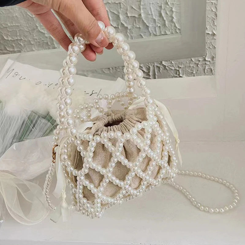 Luxury Retro Beaded Bucket Bag