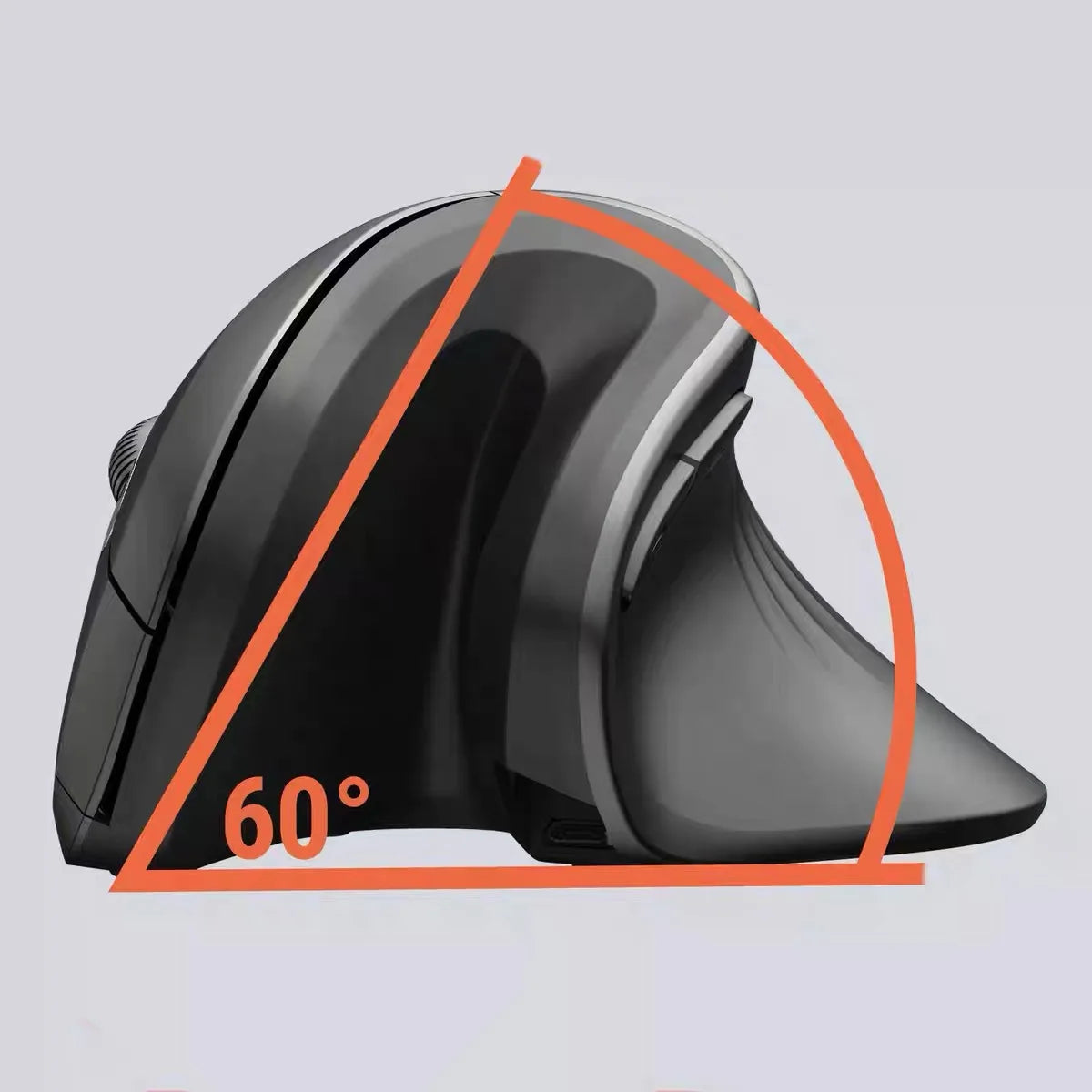 Ergonomic Vertical Wireless Mouse - Silent 6-Button Optical Office Mouse